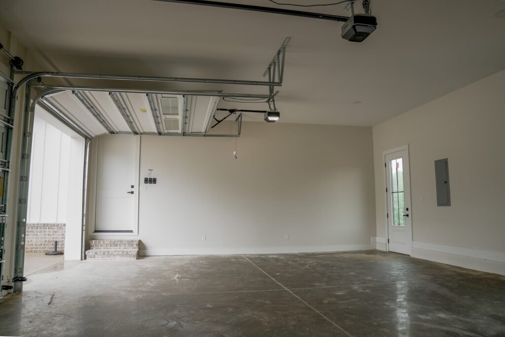 Finished garage in the Jack Davis custom home